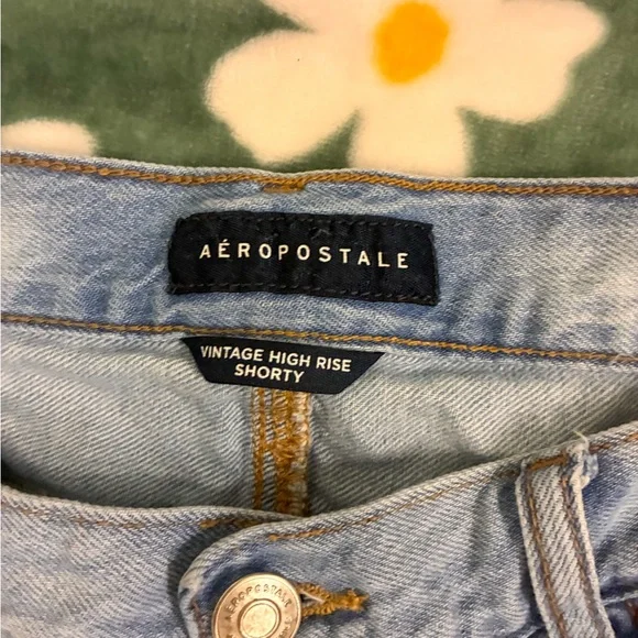 Aeropostale Light Blue Ripped Jean Shorts - Picture 2 of 4